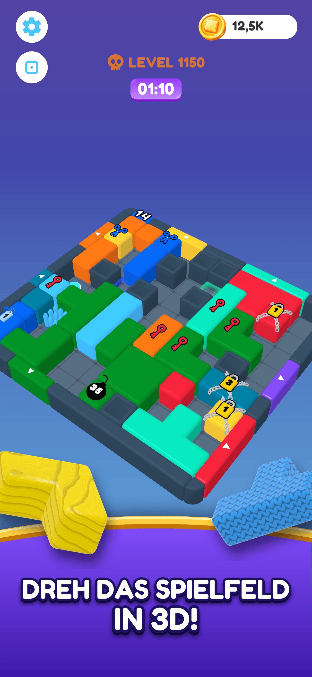 Skwizzo® Block Jam — Wiederholung und 3D-Feld
