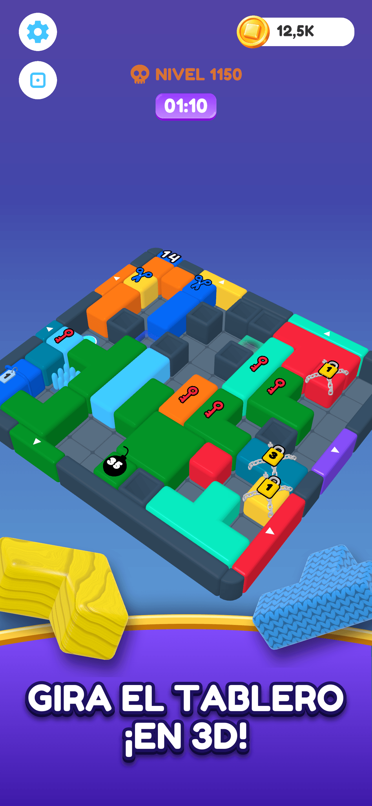Skwizzo® Block Jam — Repetición y campo en 3D