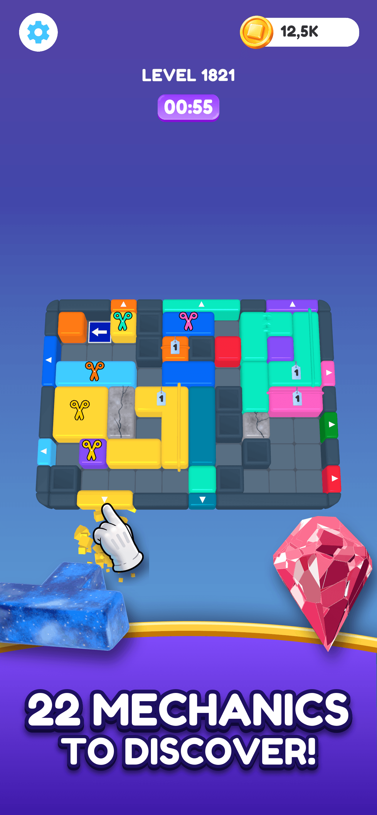 Skwizzo® Block Jam — 22 mechanics, introduced one at a time