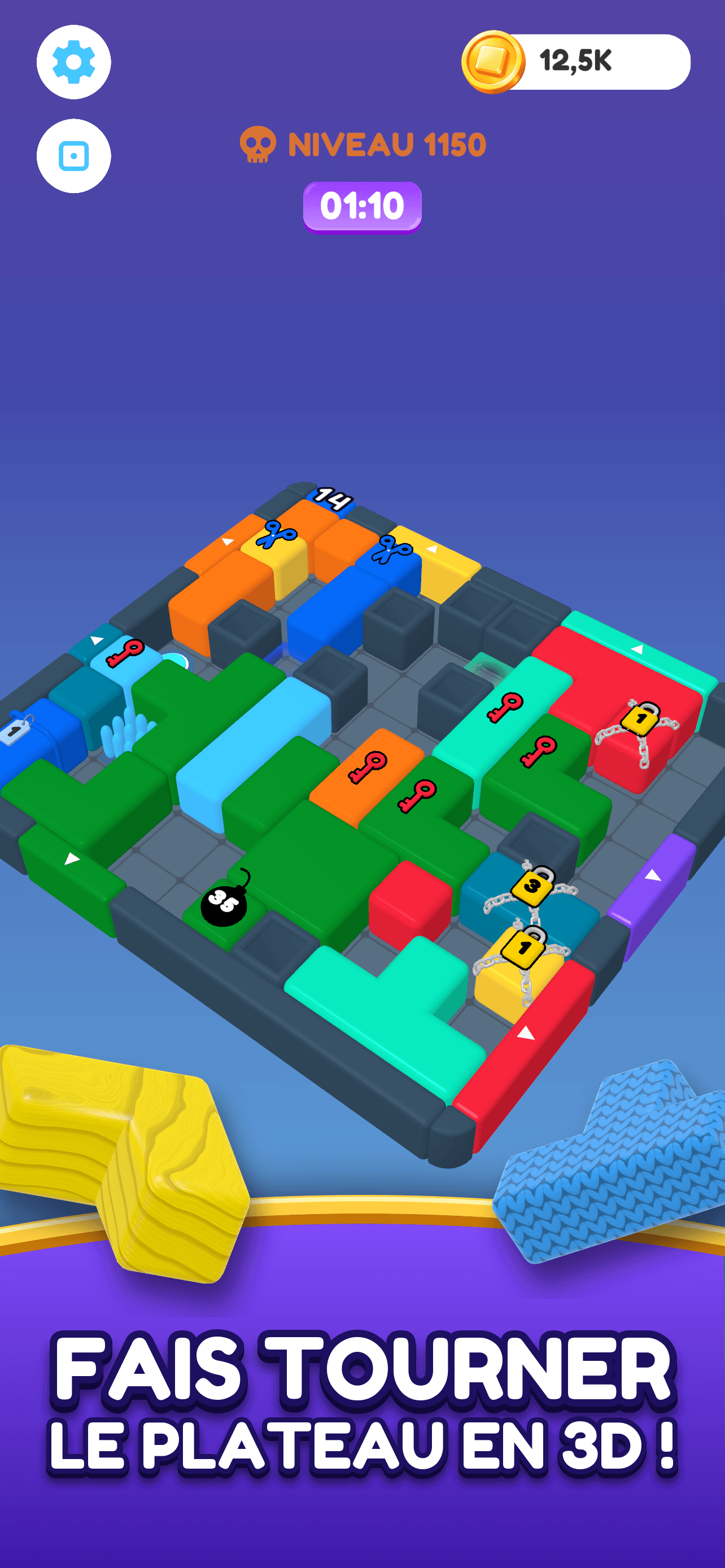 Skwizzo® Block Jam — Rediffusion et plateau en 3D