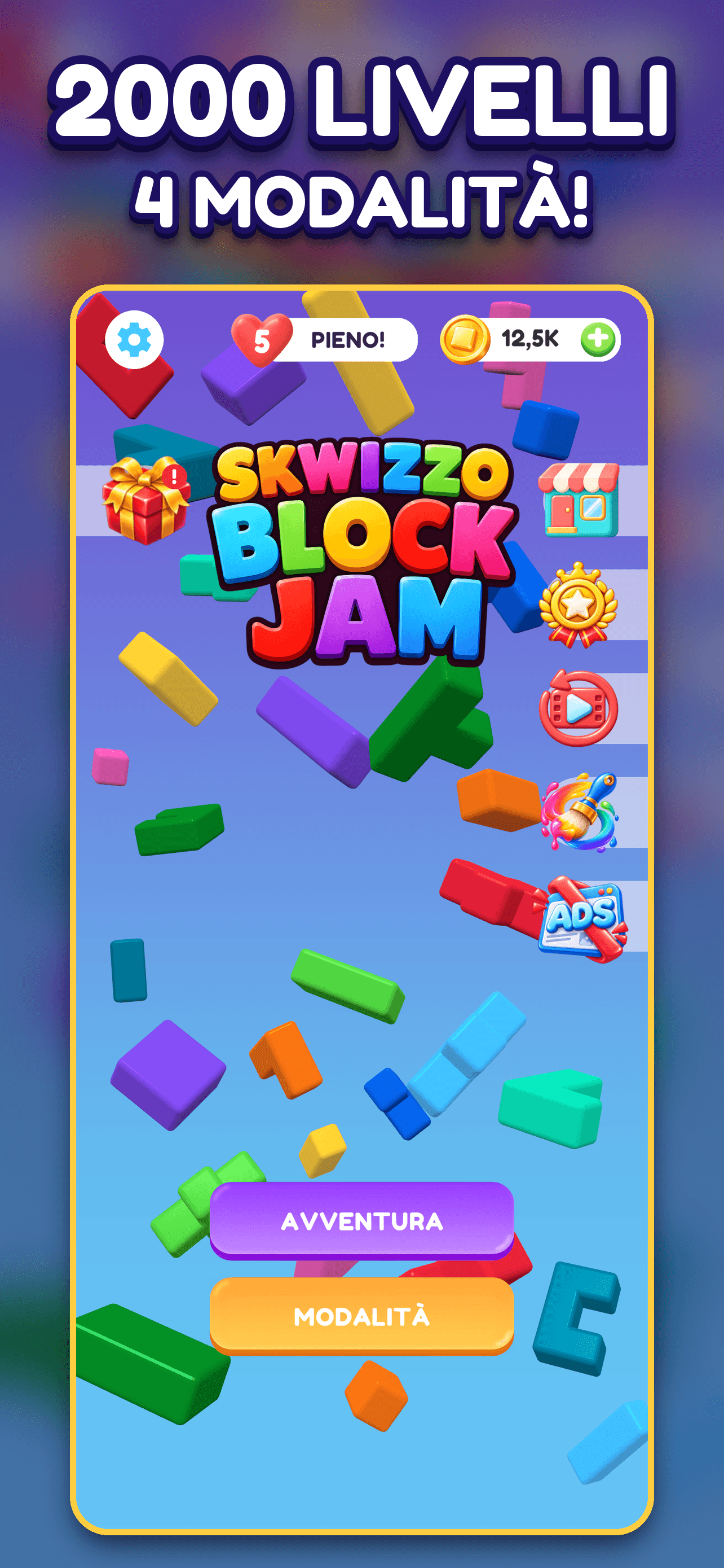 Skwizzo® Block Jam — 2000 livelli, quattro modalità