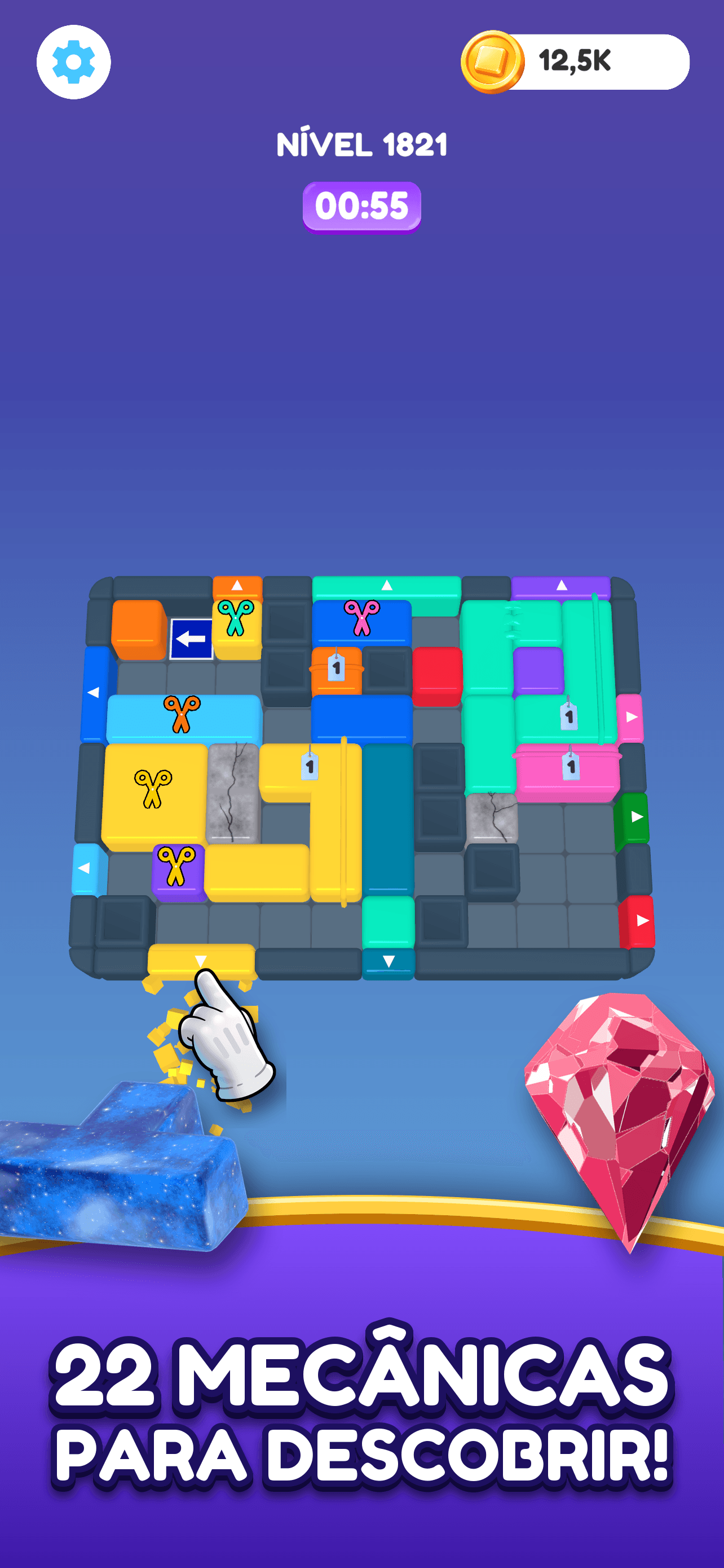 Skwizzo® Block Jam — 22 mecânicas, introduzidas uma de cada vez