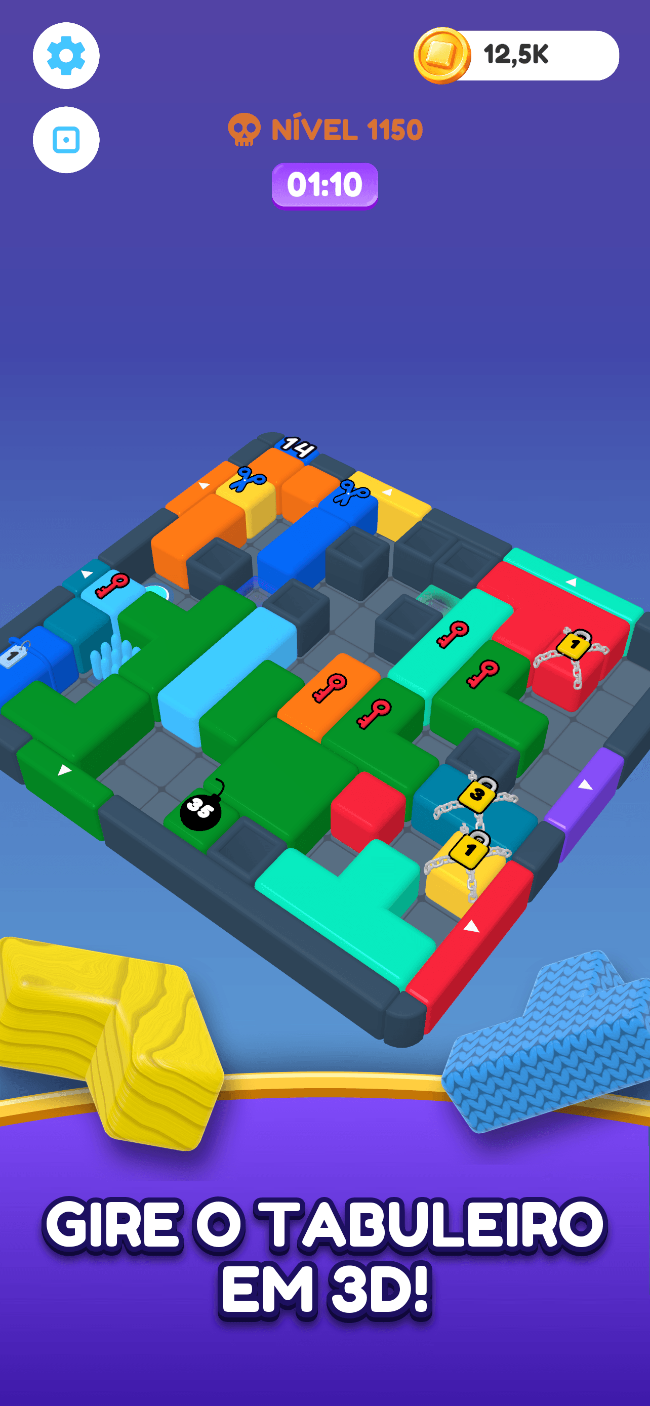 Skwizzo® Block Jam — Repetição e campo em 3D